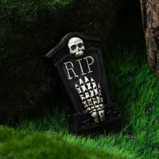 Halloween skull tombstone ornaments